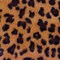 Earth Orange-Black-Brown Leopard Printed Faux Fur Stretch Knit Fabric By the Yard